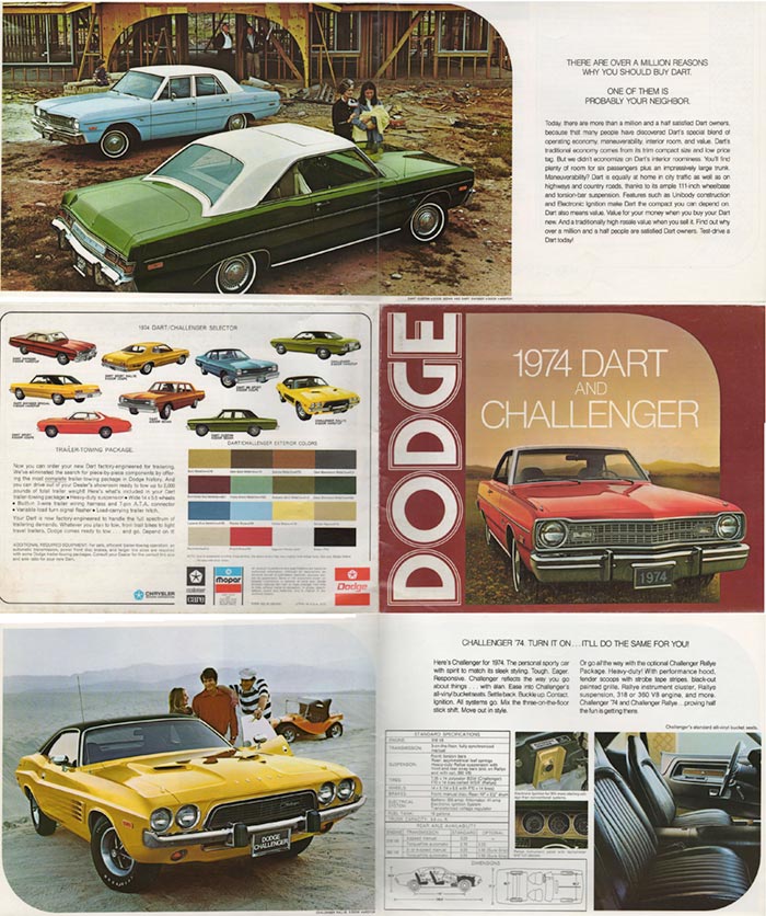 1974 Dodge Dart and Challenger brochure