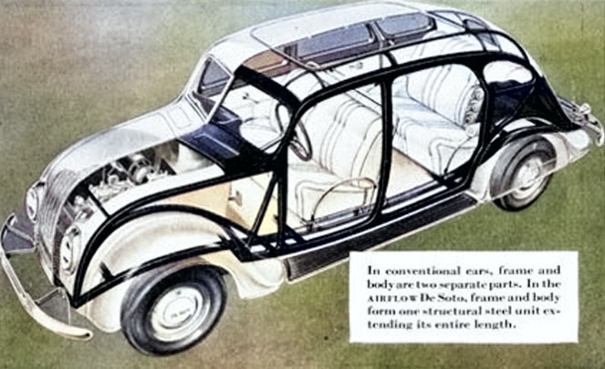 DeSoto airflow unibody and frame