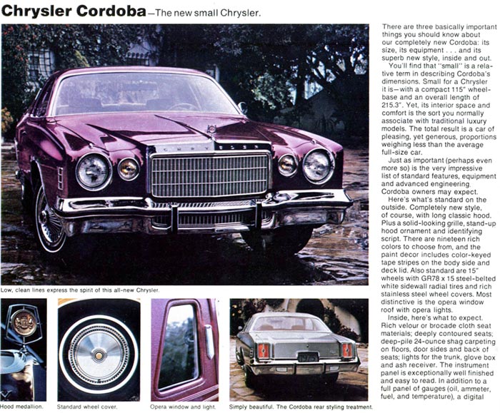 1975 Cordoba brochure