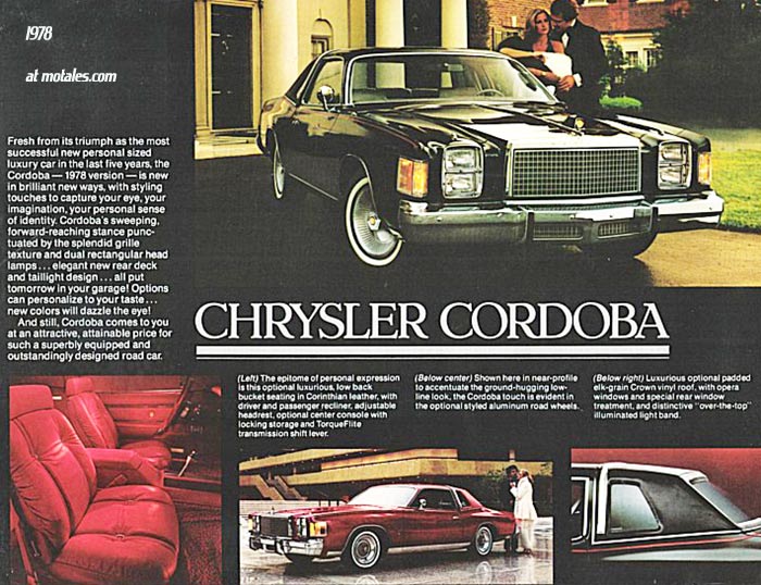 1978 Cordoba brochure