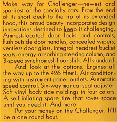 more Challenger ad copy