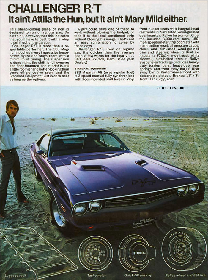 1972 Dodge Challenger R/T ad