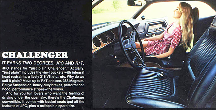 Inside the Dodge Challenger JPC and R/T