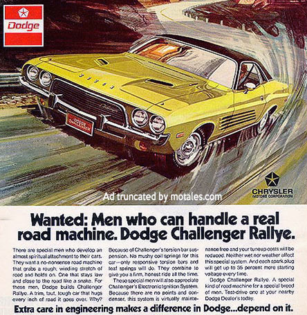 Challenger Rallye ad