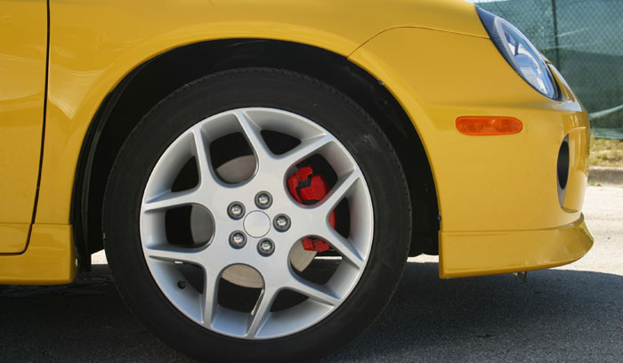 SRT brake caliper and wheel