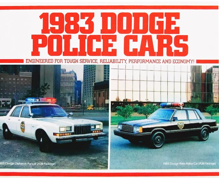 1983 Dodge police car catalog