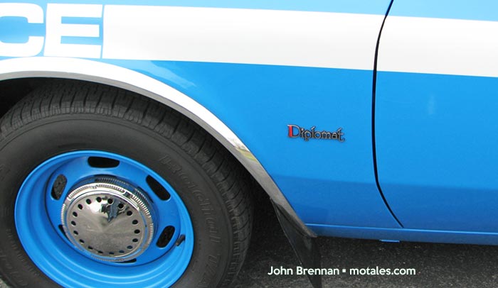 Dodge Diplomat police car closeup