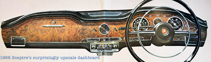 1966 Sceptre walnut dashboard