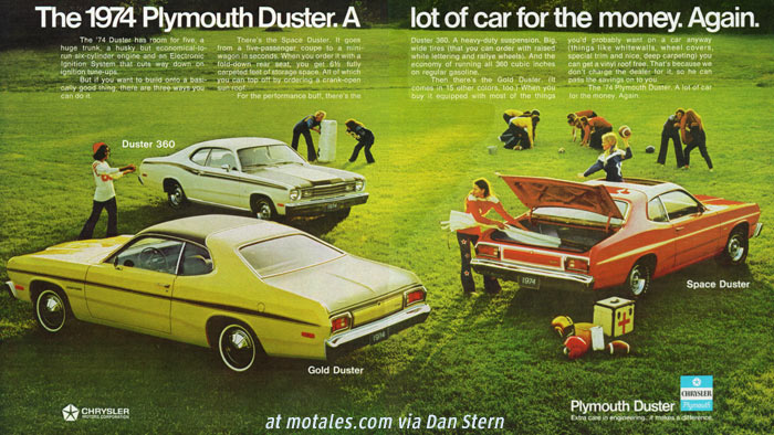 1974 Plymouth Duster: A lot of car for the money (ad)