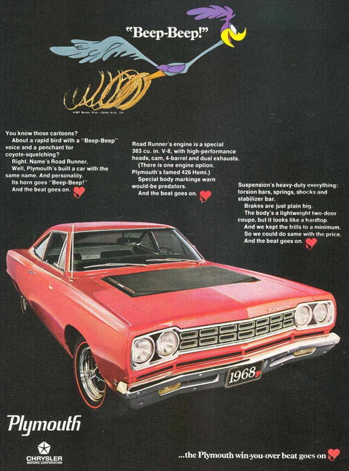 beep beep Road Runner ad