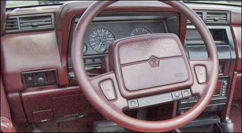 red dodge shadow interior