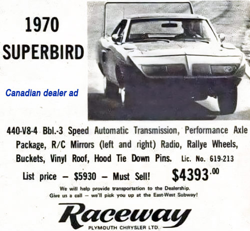 1970 Superbird ad