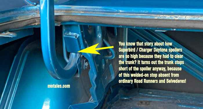 Superbird trunk hinge
