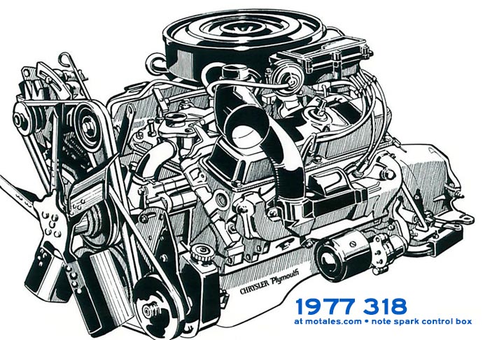 1977 Chrysler 318 V8 engine