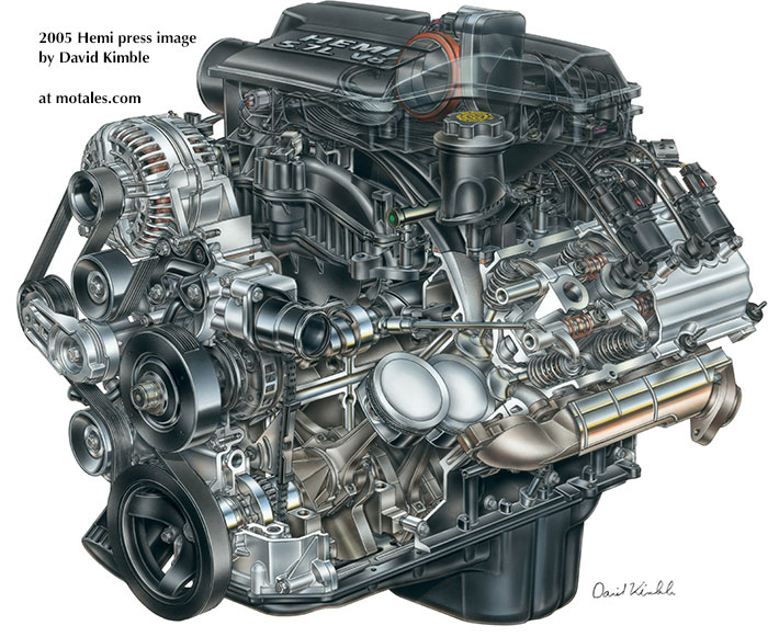 2005 Hemi engine cutaway