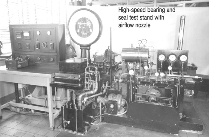 bearing and seal test stand for Chrysler turboprop