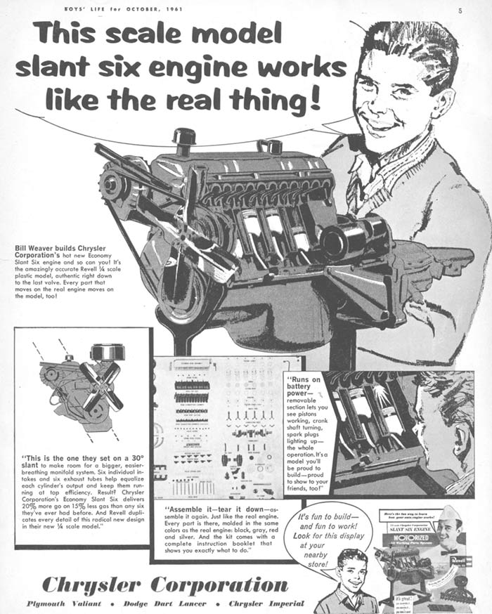 slant six scale model ad