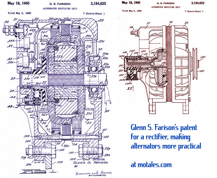 Farison alternator rectifier patent