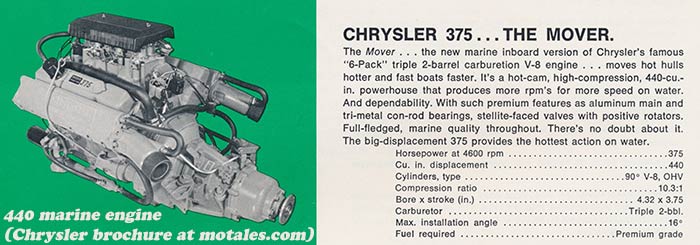 Chrysler 375 marine engine (440 V8)