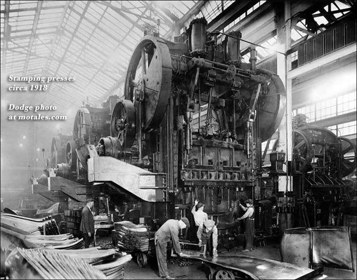 stamping presses at big Dodge plant