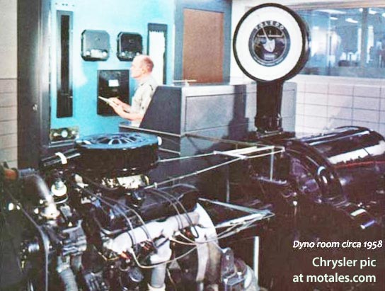 dyno for horsepower testing, 1958