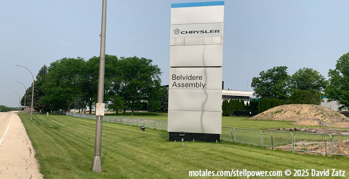 Belvidere Assembly sign from Chrysler Drive