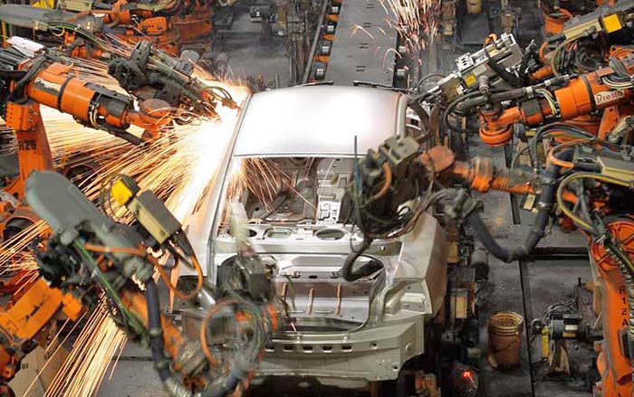 welding in 2009 (flex manufacturing at Chrysler)