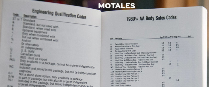 Spirit-Acclaim code book
