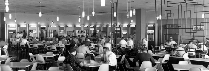employee cafeteria at Trenton Engine, Michigan