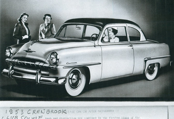 1953 Plymouth Cranbrook press photos