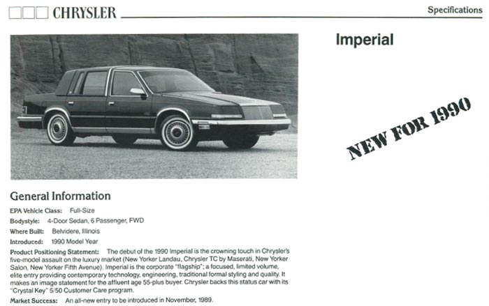 Chrysler Imperial press book page
