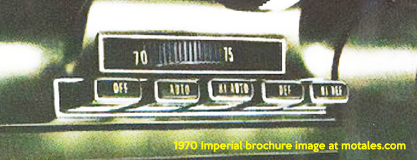 1970 AutoTemp control panel