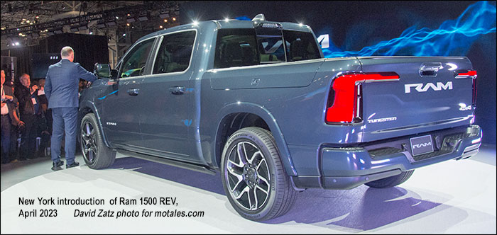 reveal of 2025 Ram 1500 REV tailgate