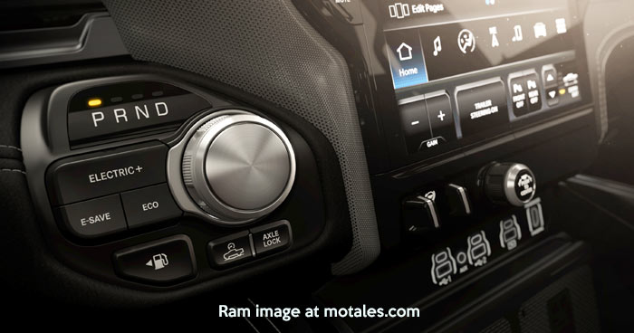 2025 Ram 1500 electric truck shifter