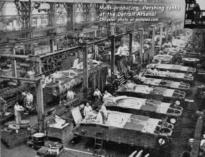 mass produced Pershing tanks